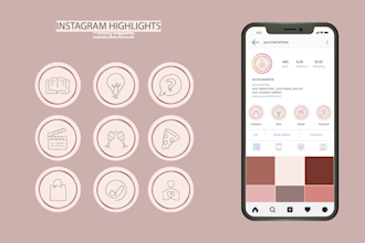 create custom professional instagram story highlight icons