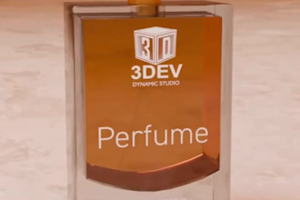 design 3d cgi perfume bottle, 3d skincare product, perfume bottle and animation