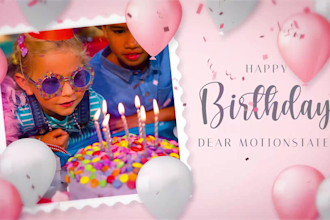 do birthday, cinematic, fashion, travel, memorial, wedding photo slideshow video