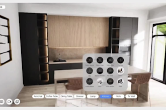 do 3d product configurator assembling furniture animation  interior rendering