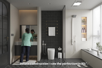 design and render bathroom interior spaces