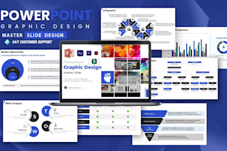 graphic design powerpoint presentation research  ppt master slide