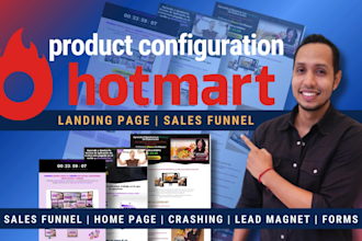 build your landing page for hotmart