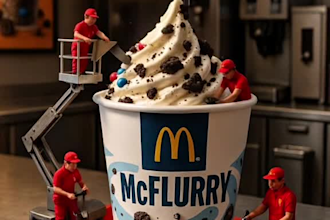 ai miniature video, ai miniature 3d miniature video ai food photography
