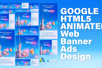 design professional animated HTML5 banner ads