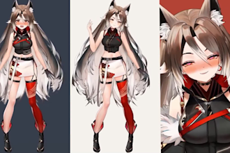 drawand rig live2d model vtuber rigging vtuber commission anime art vtube studio
