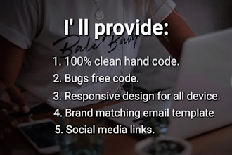 design responsive html email template or newsletter