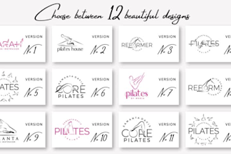 customize one of my ready made logo for pilates trainer