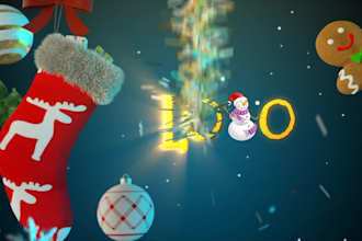 do new year christmas greeting video