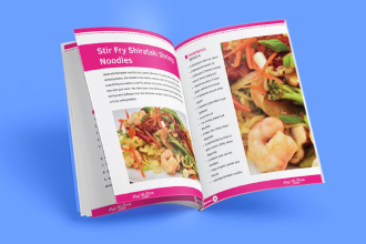 design cookbook, recipe book, formatting and layout design