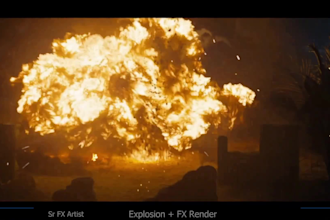 create professional houdini fx simulations, explosions, fire, smoke, destruction