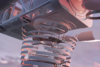 3d industrial animation for wind turbines renewable solar energy power plant