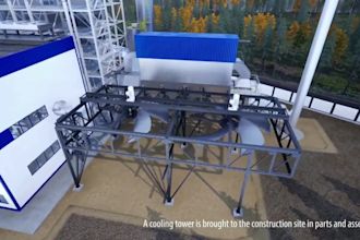 cinematic 3d industrial animation, construction process project planning  video
