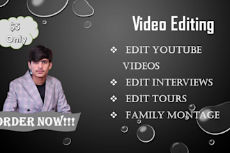 edit interviews and youtube videos and vlogs