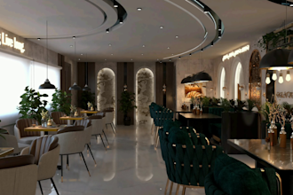 do retail store,shop cafe restaurants interior design and rendering