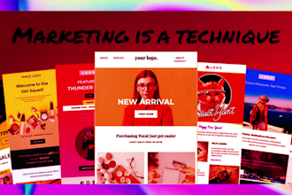 do mailchimp template design, email marketing, and automation