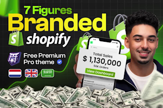 build a branded one product shopify store for high ticket dropshipping in 24h