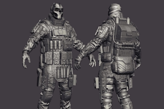 model realistic 3d game character 3d animation 3d game creature in blender