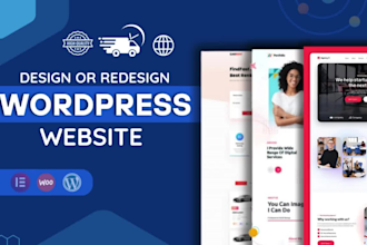 design, redesign or revamp wordpress, design woocommerce website development
