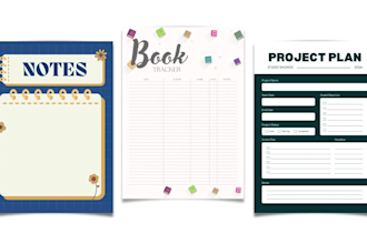design sticky notes, notepad, letterhead, memo, and invoice