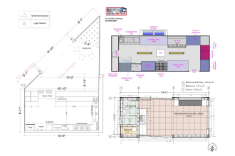 do cad drawing of floor plan, 2d and 3d layouts, on  autocad