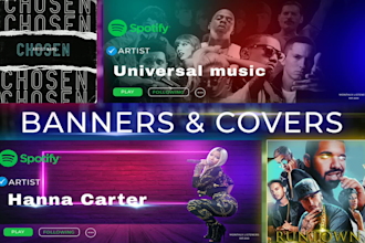 design  spotify banners and album covers