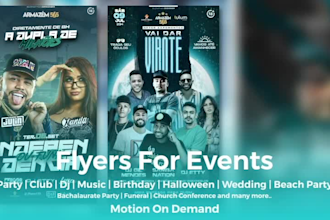 do motion flyer animated party club event dj music birthday
