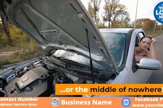 make auto car towing or auto repair short video ad promo