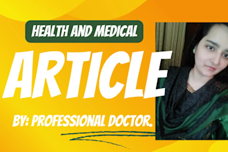 write medical content , fitness, and health articles