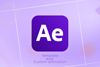 edit any after effects template or make a custom animation