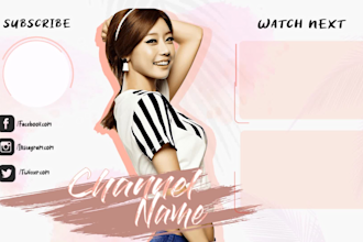 design youtube outro  and screen video