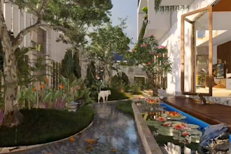 design stunning landscape, terrace, backyard, pool, and patio spaces