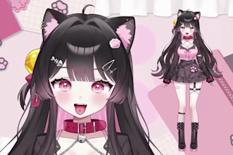 design and rig 2d vtuber model, vtuber rigging, live2d model, live2d vtuber