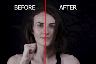 professional video beauty, skin retouching and face cleanup