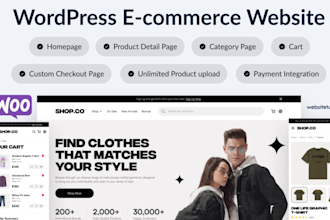 design ecommerce wordpress website online store with woocommerce