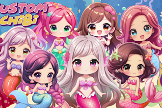 design chibi, animated emotes, vtuber art for twitch and streaming use