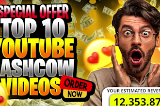 create top 10 faceless videos, cashcow videos editing, and youtube automation