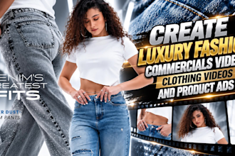 ai luxury fashion video ads, product video ads, clothing commercials for brand