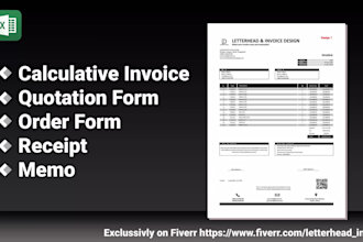 create auto calculative invoice system in ms excel