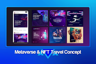 design social media posts nft ads and metaverse