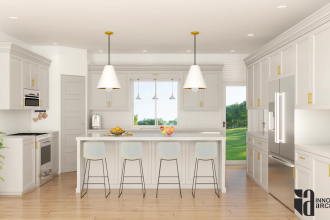 create kitchen interior design and 3d render