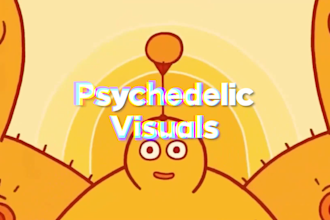 create a psychedelic trippy animation music video