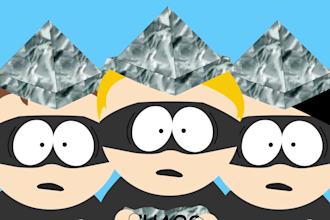 create 2d south park style animation cartoon character yellow guy