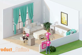do 3d isometric explainer animation motion graphics video animation 3d animation