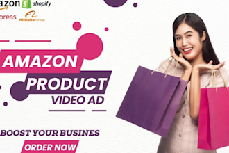 create shopify,amazon product video ads or tiktok ads