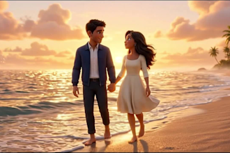 3d pixar style ai animation 3d ai romantic love 3d ai proposal ugc couple video