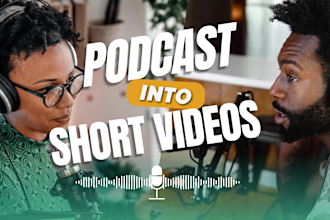 edit your podcast into viral shorts, reels and tiktoks in HD