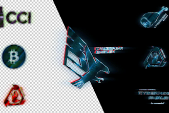 create of your stylistic cyber logo, banner