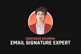 develop editable html email signature for gmail outlook or any