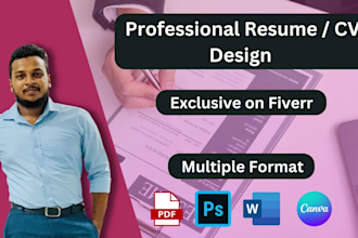 do professional and attractive resume or CV design